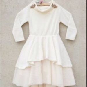 Joyfolie Cream Formal Kids Dress